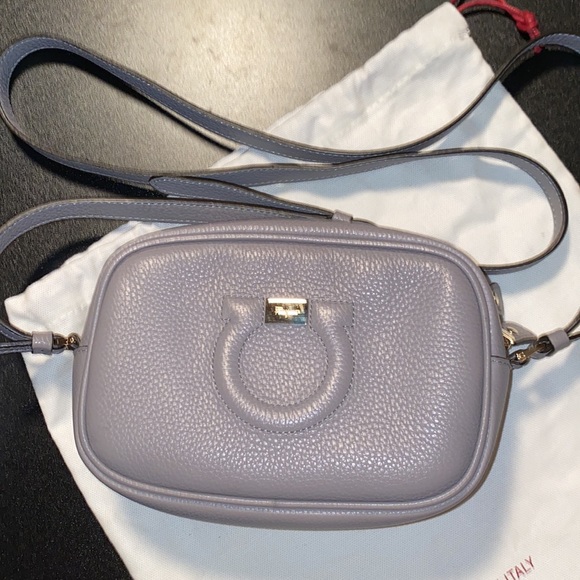 In box Salvatore Ferragamo gray camera crossbody purse - Picture 3 of 7